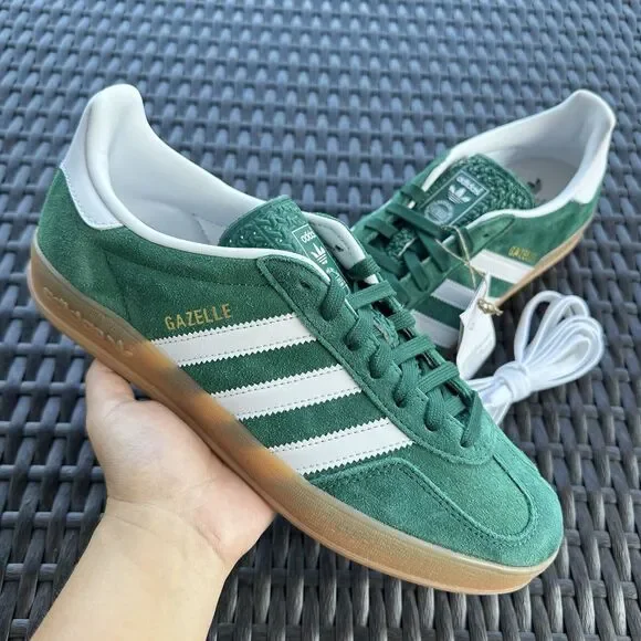 Adidas Gazelle Indoor Collegiate Green Gum Men's Athletic Shoes JI2062 Size 9